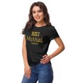 thumbnail image 2 of Inkdotpot T-Shirt Personnalisé pour Femmes Juste Mariés Annonce de Mariage, 2 of 8
