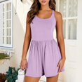 thumbnail image 2 of RKSTN Jumpsuits for Women Summer Fashion Solid Color Running Workout Rompers Exercise Gym Yoga Sprots Loose Fit Backless Jumpsuits 2024, 2 of 5