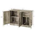 thumbnail image 3 of Gymax Buffet Storage Cabinet Console Table Kitchen Sideboard Drawer Grey, 3 of 10