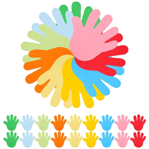 Miangastore 72pcs Colored Paper Cutouts Fingerprint Shape Paper Cutouts Kids Diy Paper Cutouts Paper Cut Art Decors