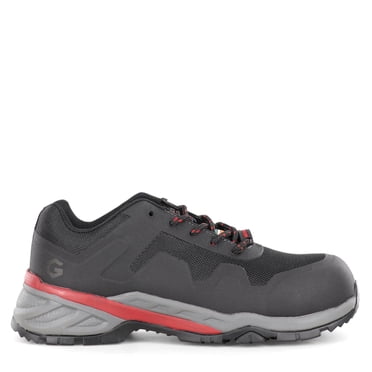 JB Goodhue Flair 16108 Men's Safety Work Shoes, Black/Red, Triple Wide