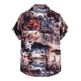 thumbnail image 3 of Chemise Décontractée pour Homme à Manches Courtes Style Hawaïen de Vacances Blouse T-shirt, 3 of 8
