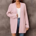 thumbnail image 4 of Pompotops Mode Femmes Décontracté Manches Longues Long Manteau Chandail Cardigan Blouse Hauts Liquidation, 4 of 7