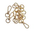 thumbnail image 3 of Baohd 10 Pièces Pivotante Mousqueton Clips Porte-Clés Porte-Clés DIY Doré, 3 of 9