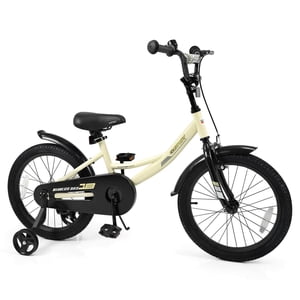 Costway 18 Inch Kids Bike with Training Wheels Dual Brakes Adjustable Seat Handlebar Height