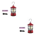 thumbnail image 3 of yingyy 1/2/3/5 Lanterne de Camping de Style Vintage Tente Réglable Lampe de Suspension Lampe d'Éclairage Rechargeable Équipement de Plein Air Rouge 2PCS, 3 of 6