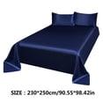 thumbnail image 3 of Ohufall Queen Bed Sheet Set 3 Piece Ice Silk Bed Sheets Solid Color Summer Cooling For Home, 3 of 4