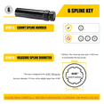 thumbnail image 3 of 7 Spline Lug Nut Key 6 Spline Lug Nut Socket Removal Tool, 2 PCS Dual Hex Drive Aftermarket Wheel Lock Key Replacement, 3 of 6