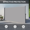 thumbnail image 4 of Outsunny 13' x 6' Retractable Side Awning, Garden Privacy Screen, Light Grey, 4 of 10