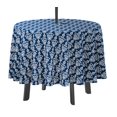thumbnail image 1 of Vargottam Indoor/OutdoorRoundTablecloth 58 InchTablecloth With Umbrella Hole & Zip, Waterproof TableCloth, TableCovers For Backyard Table -Royal Blue, 1 of 7