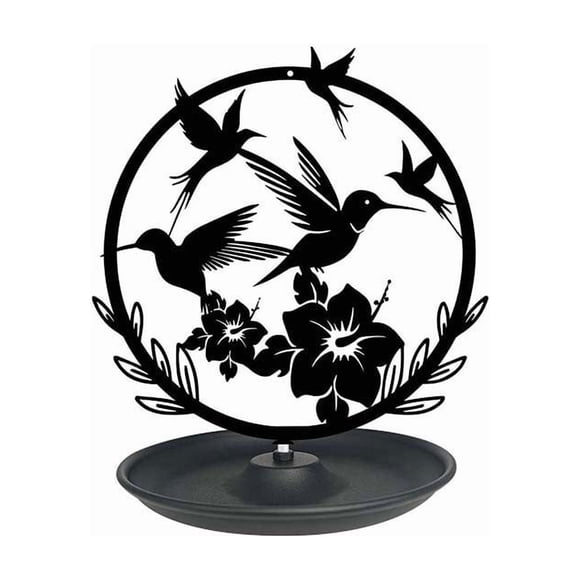 Drppepioner Metal Bird Feeder Outdoor Hanging Iron,Heavy Duty Bird Feeding Station Container for Garden Yard Patio
