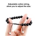 thumbnail image 4 of Mode Correspondant Bracelets Réglable Noir Mat Roches Diffuseur Bracelet Perles de Prière Femmes Accessoires Cadeaux pour Hommes 8mm Pin, 4 of 6
