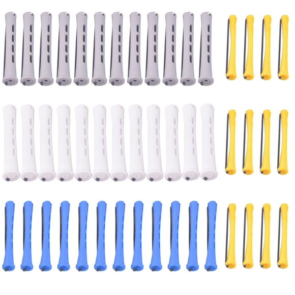 48Pcs Hair Perm Rods with Lid Hair Curlers Curly Hair Tool Twist DIY Hair Style Tool 60mm Length