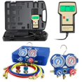 thumbnail image 2 of ZENY Portable 220 Lbs Digital Refrigerant Electronic Charging Scale HVAC AC R134a Manifold Gauge Set with Case, 2 of 4
