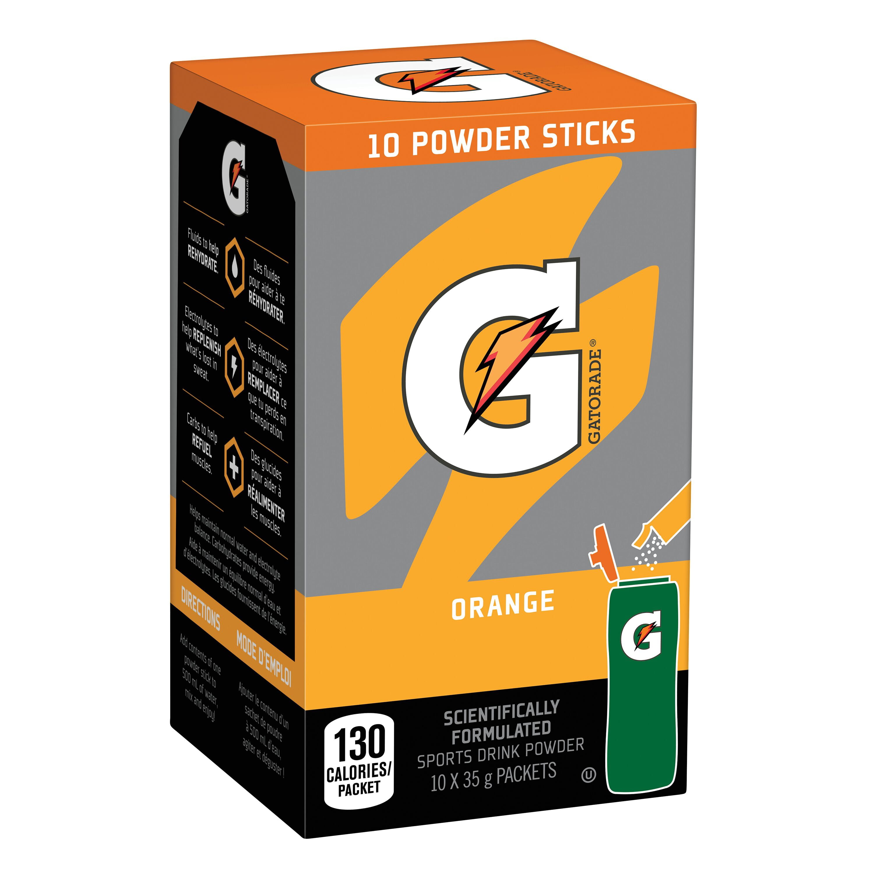 Gatorade Poudre Boisson Sportive Orange 10 x 35 g, Sachets