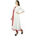 thumbnail image 1 of Atasi Robe en Coton Ethnique Indienne pour Femmes, Costume Anarkali Blanc Salwar - 10, 1 of 1