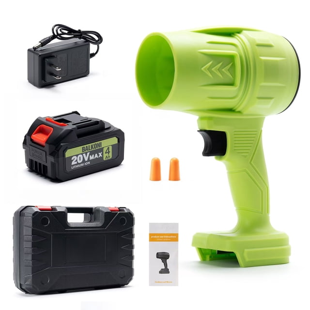 Souffleur de Feuilles Sans Fil, Souffleur à Jet Électrique, Portatif, à Batterie avec Batterie 1*4,0ah, 1 Chargeur, Léger pour le Nettoyage de Pelouse, l'Entretien de Cour