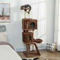 thumbnail image 2 of PawHut Arbre à Chat de 63 Pouces avec Poteaux à Griffer en Sisal, Condos, Imprimé Léopard, 2 of 10