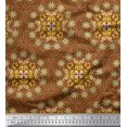 thumbnail image 1 of Soimoi Polyester Crepe Fabric Moroccan Damask Printed Craft Fabric by The Yard 52 Inch Wide, 1 of 3