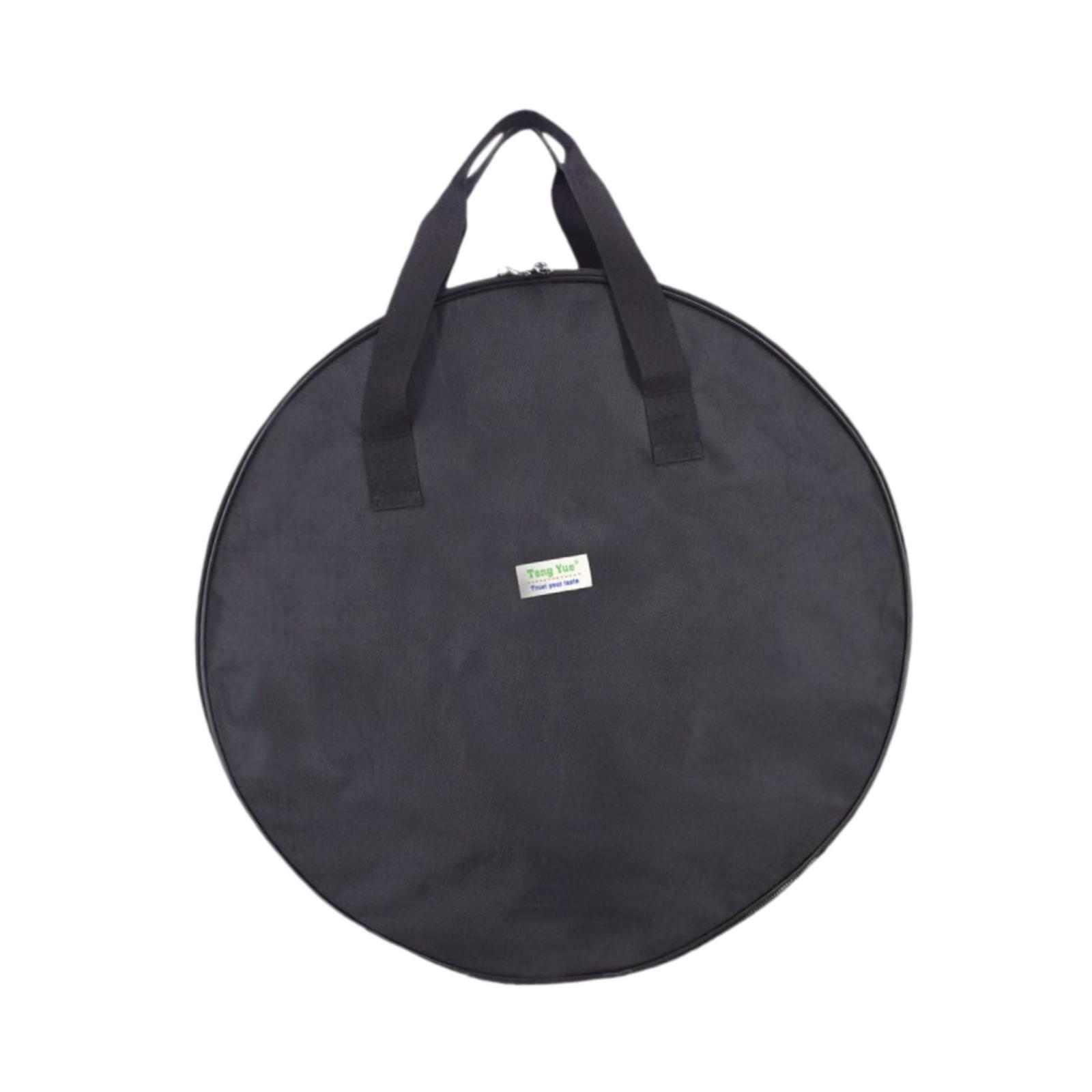 S SERENABLE Fishing Net Storage Bag Oxford Cloth Practical Black Zipper Closure Portable 55cmx15cm