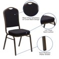 thumbnail image 2 of HERCULES Series Crown Back Stacking Banquet Chair in Black Patterned Fabric - Gold Vein Frame, 2 of 9