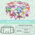 thumbnail image 3 of Floral Round Tablecloth 60 inch,Orchid Flower Watercolor Circle Table Cloth Polyester Waterproof Stain Wrinkle Free Table Cover for Home Kitchen Dining Party Pinic Patio Outdoor Decor, 3 of 6