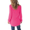 thumbnail image 2 of Sexy Dance Ladies Jumper Tops Winter Warm Pullover Solid Color Sweater Loose Sweaters Long Sleeve Deep Rose Powder 3XL, 2 of 3