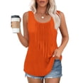 thumbnail image 2 of Yuzhih Camisole pour Femmes Été Col Rond T-Shirts Tendance Sans Manches T-Shirt Basique Tunique à Plis devant Vêtements Mode 2025, 2 of 6