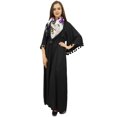 thumbnail image 4 of Bimba Robe Maxi Ample Noire Décontractée pour Femme à Manches Évasées avec Pompons et Foulard - 20, 4 of 6