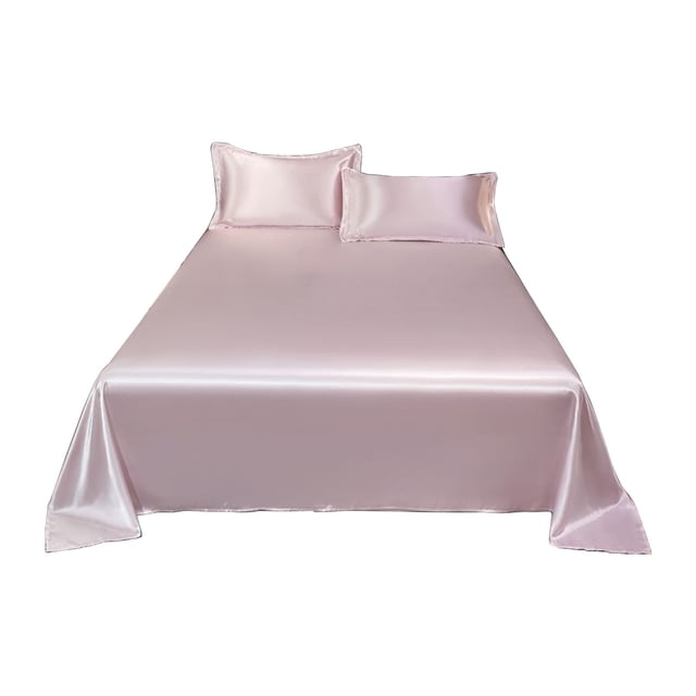 Body Pillow Case,Ice Silk Bed Sheet Pillow Case 3 Piece Set and Luxurious Soft Ice Silk Bed Sheet Suitable for All Seasons Cool Ice Silk Fabric Machine Washable,Silk Pillow Case