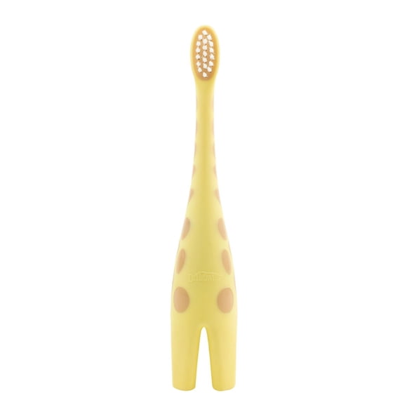 Dr. Brown's Infant-to-Toddler Training Toothbrush, Soft for Baby's First Teeth, Giraffe, 0-3 Years