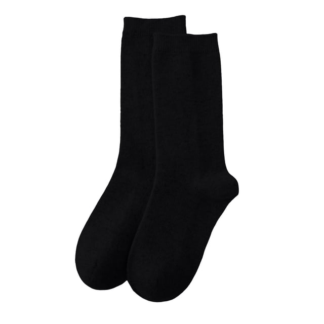 Women's Casual Home Solid Color Mid-Calf Socks, Warm Wool, Polyester, One Size Fits Shoe Sizes 35-42