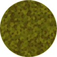 thumbnail image 1 of Ahgly Tapis Rond Lavable en Machine Intérieur Transitionnel Jaune Foncé Vert, 6 Pieds Rond, 1 of 7