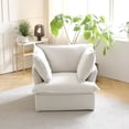 thumbnail image 1 of Sodrens Modular Sectional Sofa,Modern Linen Fabric Couch Free Combination Sofa,1-Seat Single Sofa for Living Room,White, 1 of 10