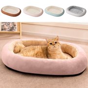 Wzzjkit Dog Bed, Pet Mat Winter Dog Mat Warm Thickened Cats Sleeping Mat Blanket Cats Litter Four Seasons Universal Cotton Filled Pet Mat Pet Supplies