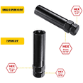 thumbnail image 2 of 7 Spline Lug Nut Key 6 Spline Lug Nut Socket Removal Tool, 2 PCS Dual Hex Drive Aftermarket Wheel Lock Key Replacement, 2 of 6