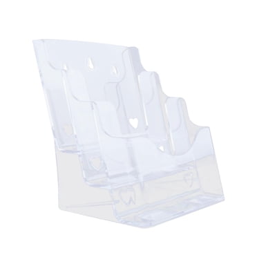 relayinert Support de Brochure en Acrylique Présentoir de Brochures pour Magazines Livraisons École A5 2 Niveaux Transparent A4 3 Niveaux
