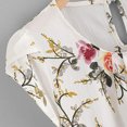thumbnail image 5 of SMihono Hauts pour Femmes Été Chic Décontracté T-Shirt Décontracté pour Femme à Col Rond Fleur Plissé Ajusté Imprimé Manches Courtes Haut T-Shirt Oversize pour Femmes, 5 of 5