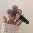 thumbnail image 1 of FcBaudy Temperament And Winter Flower Hairpin Women's Back Of The Hair Clip Clip Headdress Flower Clip plush clip, 1 of 3