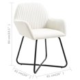 thumbnail image 4 of vidaXL Dining Chairs 4 pcs Cream Fabric, 4 of 5