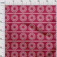 thumbnail image 2 of oneOone Viscose Chiffon Fabric Stripe & Mandala Block Printed Fabric 1 Yard 42 Inch Wide, 2 of 4