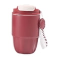 thumbnail image 2 of Birdeem Tasse de Voyage pour Café, Tasse à Café Isolée avec Couvercle et Poignée de Transport, Tasse de Voyage Anti-Déversement, Tasse Réutilisable en Acier Inoxydable Garde le Froid et le Chaud, Convient à la Voiture, au Quotidien, au Voyage (Rouge, 3.1x5.5in), 2 of 6