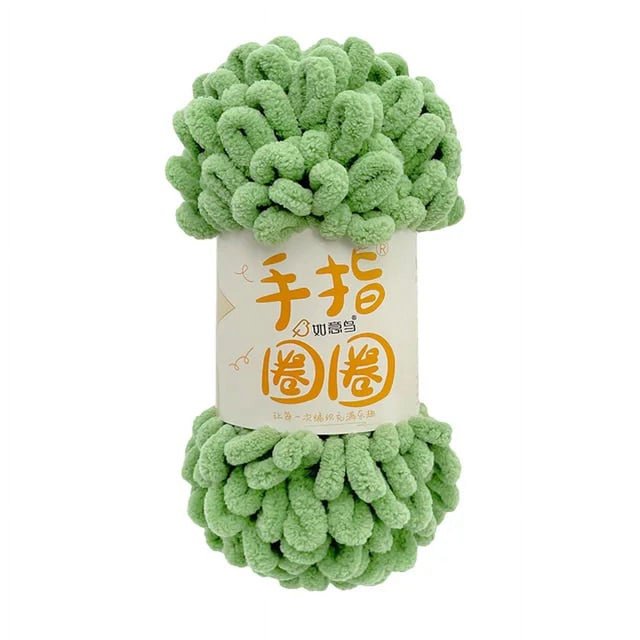 5PCS=500g Puffy Finger Loop Chunky Giant Chenille Yarn Crochet Hand Knitting Soft Rope Polyester Blanket No Needle Hook Freeship