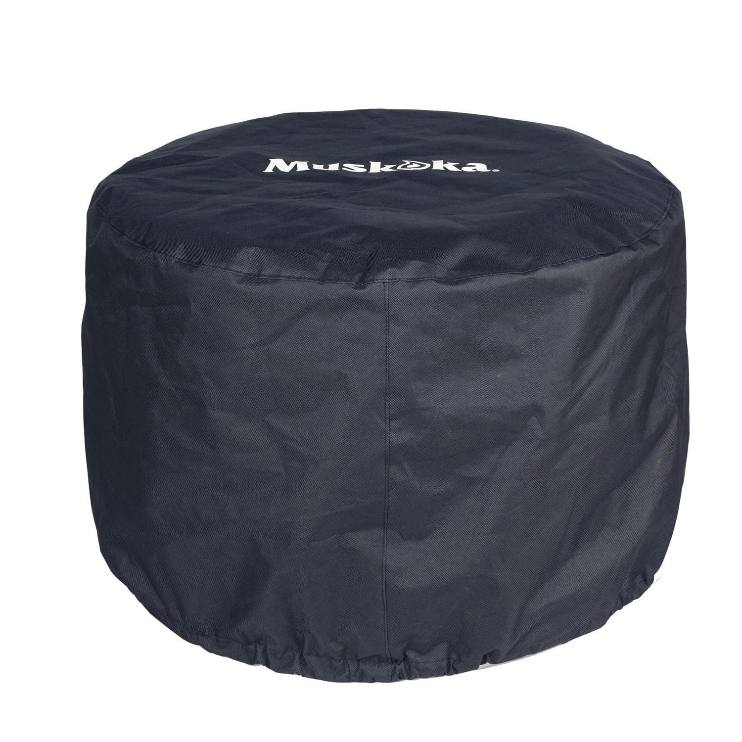 Foyer à bois sans fumée en acier noir/acier inoxydable de 25 po Muskoka avec couvercle, tisonnier et housse protectrice