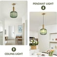 thumbnail image 2 of KCO Lighting Vintage Green Glass Pendant Light Kitchen Island Lighting Farmhouse Ribbed Glass Pendant Lighting Brass Gold Single Ceiling Hanging Light, 2 of 7
