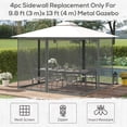 thumbnail image 4 of Outsunny 10' x 13' Gazebo Replacement Mosquito Netting Screen Walls, 4 of 10