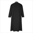 thumbnail image 5 of PEZHADA Ensemble de Robe Musulmane pour Homme Robe Arabe Mi-Longue Motif Broderie Manches Longues Col Montant Fermeture Éclair Robe Décontractée Noir, 5 of 5