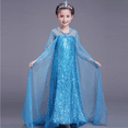 thumbnail image 2 of HAWEE Princess Elsa 2 Dress Costumes with Shining Long Cape for Birthday Party, 2 of 6