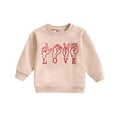 thumbnail image 1 of TZEWGL Crewneck Tops For Toddler Letter Print Long Sleeve Clothes For Baby size 2-3T, 1 of 6