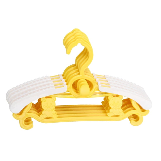 Elodie 5 Pcs Cintres Ajustables Garde-Robe Cintres Multifonctions pour Vêtements d'Enfants Jaune